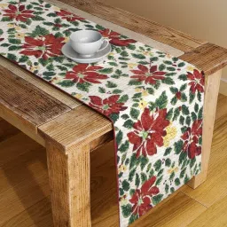 Klotthe Floral Multicolor 300 TC Cotton Blend Table Runner image 1