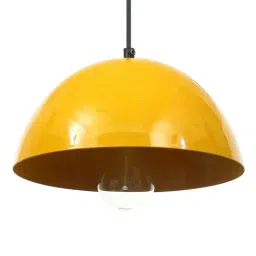 ecraftindia Shining Yellow Glossy Finish Pendant Light, 10' Diameter Ceiling Hanging Lamp image 3