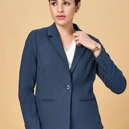 Annabelle by Pantaloons Blue Regular Fit Blazer-picture-29