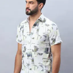 Indian Needle White Regular Fit Printed Shirt-picture-10