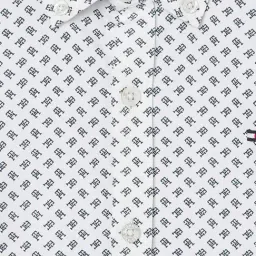 TOMMY HILFIGER White Printed Regular Fit Shirt image 4