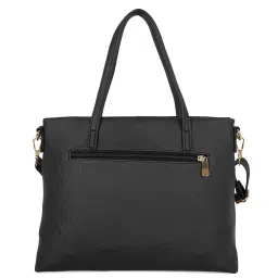 Baggit Obscure Black Solid Medium Handbag image 3