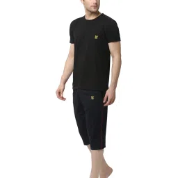 Vimal Jonney Black & Navy T-Shirt & Capris image 3