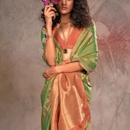 Saree Mall Green Silk Self Saree with Blouse Piece-picture-28