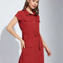 Latin Quarters Red Casual Dress image 3