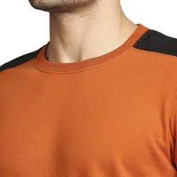 Parx Orange Regular Fit Colour Block Sweatshirts image 5