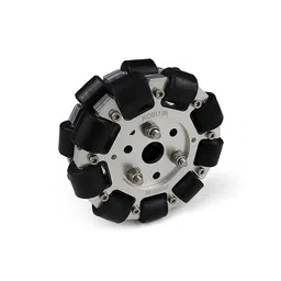 EasyMech 100mm Double Aluminium Omni Wheel (BUSH TYPE ROLLER) image 1