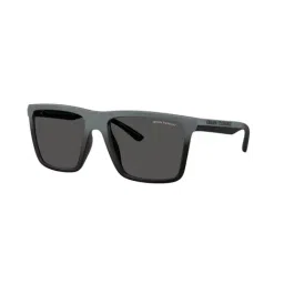 Armani Exchange Grey UV Protection Square Sunglasses for Men-image-94