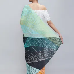 Navyasa By Liva Yellow Printed Saree image 2