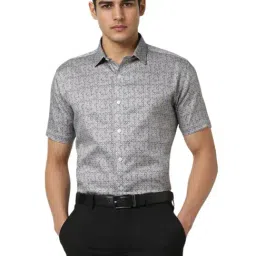 Van Heusen Grey Cotton Slim Fit Printed Shirt-picture-40