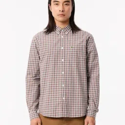 Lacoste Brown Regular Fit Checks Shirt-picture-40