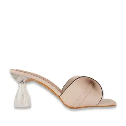 Mozafia Women's Cream Casual Sandals image 3