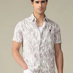 U.S. Polo Assn. Denim Co. Floral Printed Spread Collar Pure Cotton Shirt-picture-20