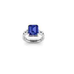 RRVGEM 10.25 Ratti Blue Silver Plated Adjustable Blue Sapphire Ring-picture-17