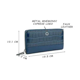Caprese Blue Textured Wallet Combo Set image 2