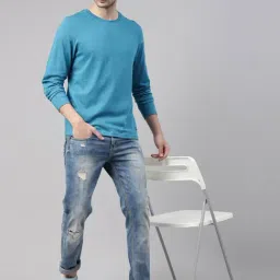 Bushirt Blue Cotton Crew T-Shirt image 5