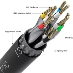 Techut 5mtr Cat 7 Flat Ethernet Cable 10GB Shielded (Stp) Lan Internet Network Cable Cat7 image 3