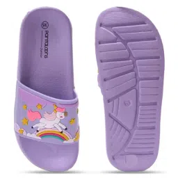 Pantaloons Junior Kids Lilac Slides image 3