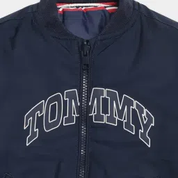 Tommy Hilfiger Blue Relaxed Fit Logo Printed Jacket image 4