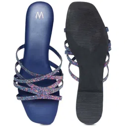 W Women's Wblake Navy Cross Strap Sandals image 2