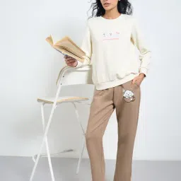 Dreamz By Pantaloons White Relaxed Fit Printed Sweatshirt image 5