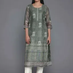 Libas Green Printed Straight Kurta-picture-20