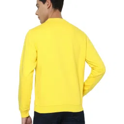 Allen Solly Yellow Cotton Regular Fit Logo Printed Sweatshirt image 2