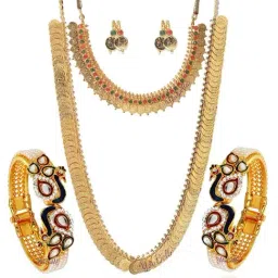 YouBella Gold Plated Stylish Traditional Jewellery Set Combo-image-93