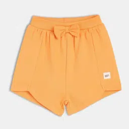 MINIKLUB Girls Orange Cotton Solid Shorts-image-38