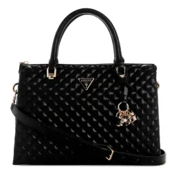 Guess Black Everlee Quilted Girlfriend Satchel-image-90
