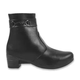 Shoetopia Women's Black Casual Booties image 2