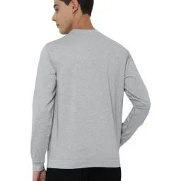 Allen Solly Grey Cotton Regular Fit Logo Printed Sweatshirt image 2