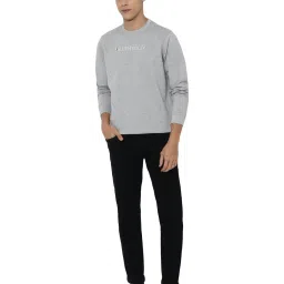 Allen Solly Grey Cotton Regular Fit Logo Printed Sweatshirt image 5