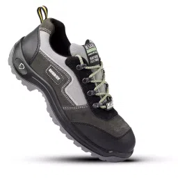 Euro Security ENERGY 200 J Steel Toe Safety Shoe Low Ankle PU Sole UK 7 Size Leather Grey for Industrial Use image 4