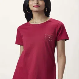 Honey by Pantaloons Pink Cotton Graphic Print T-Shirt-picture-20