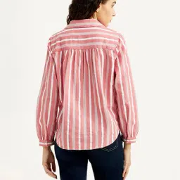 Levi's Pink Cotton Relaxed Fit Striped Top image 2