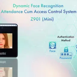 Team Office Z901 Mini HyFace Touch-Less Attendance Device with Cloud Attendance Software -Black image 2