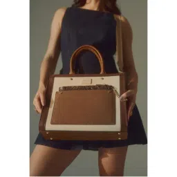 MINI WEST LONDON Brown Westminster Luxury Handbag with Detachable Strap and Pouch-image-27