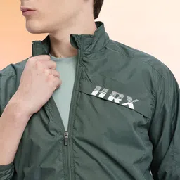 HRX by Hrithik Roshan Brand Logo Print Mock Collar Rapid-Dry Training Jacket image 3
