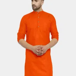 ANUJ FASHION Men Cotton Solid Straight Kurta-image-39