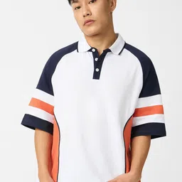 The Souled Store Men Colourblocked Polo Collar T-shirt-picture-47