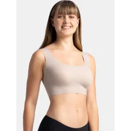 Jockey 1839 Wirefree Padded Soft Touch Microfiber Elastane Lounge Bra - Mocha image 3