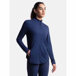 Jockey MW67 Women Microfiber Relaxed fit Active Wear Jacket - Peacot image 3