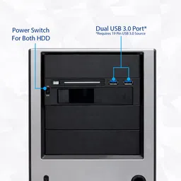 Syba SY-MRA55006 Tray Less Rack for Hard Drives (Black/White) image 4