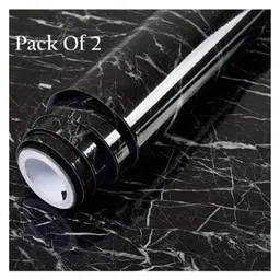 SANISHTH Kitchen Wallpaper Oil Proof,Waterproof self-Adhesive Wall Stickers for Kitchen Anti-Mold and Heat Resistant Aluminium Backsplash Wallpaper (Black pack Of 2)-image-55