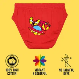 NUSYL Pack Of 3 Printed Cotton Mid-Rise Basic Briefs NUBCBRFPO3.0132 image 4