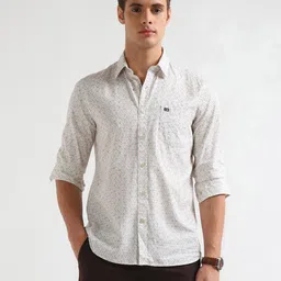 Arrow Sport Men Slim Fit Floral Printed Spread Collar Pure Cotton Casual Shirt-picture-12