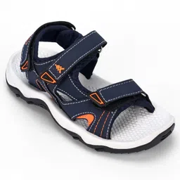 Pine Kids Solid Sandals With Velcro Closure - Navy Blue image 3