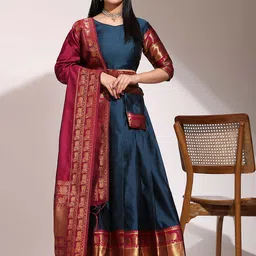 DIVASTRI Semi-Stitched Lehenga & Unstitched Blouse With Dupatta-picture-10