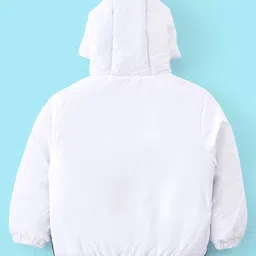 Babyhug Full Sleeves Hoodie With Colour Block Pattern - Blue White & Orange image 4